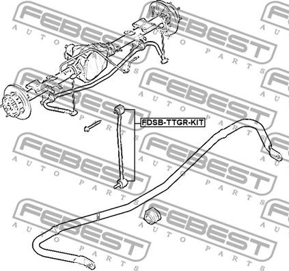 Febest FDSB-TTGR-KIT - Remkomplekts, Neatk. balstiekārtas šķērssvira www.autospares.lv