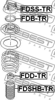 Febest FDSS-TR - Amortizatora statnes balsts www.autospares.lv