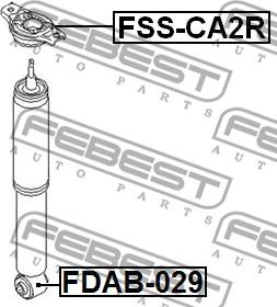 Febest FSS-CA2R - Amortizatora statnes balsts www.autospares.lv