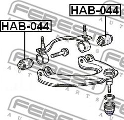 Febest HAB-044 - Piekare, Šķērssvira www.autospares.lv