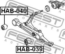 Febest HAB-039 - Piekare, Šķērssvira www.autospares.lv