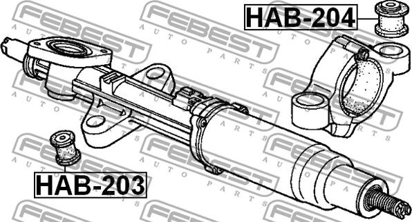 Febest HAB-204 - Piekare, Stūres iekārta www.autospares.lv