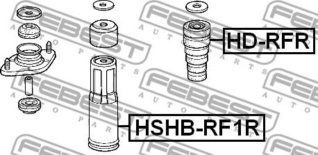 Febest HD-RFR - Gājiena ierobežotājs, Atsperojums www.autospares.lv