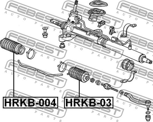 Febest HRKB-03 - Пыльник, рулевое управление www.autospares.lv