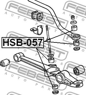 Febest HSB-057 - Piekare, Vārpstas statne www.autospares.lv