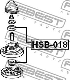 Febest HSB-018 - Distanccaurule, Amortizators www.autospares.lv