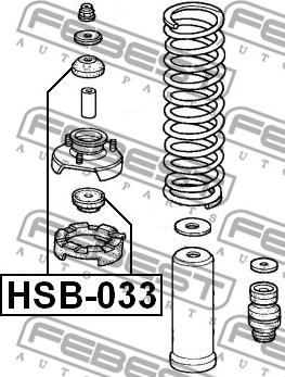 Febest HSB-033 - Distanccaurule, Amortizators www.autospares.lv