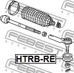 Febest HTRB-RE - Remkomplekts, Stūres šķērsstiepņa uzgalis www.autospares.lv