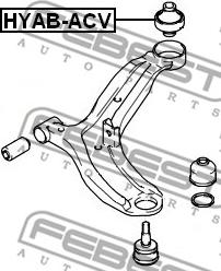 Febest HYAB-ACV - Piekare, Šķērssvira www.autospares.lv