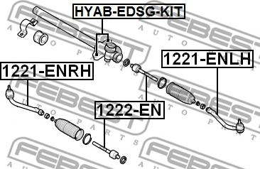 Febest HYAB-EDSG-KIT - Piekare, Stūres iekārta www.autospares.lv