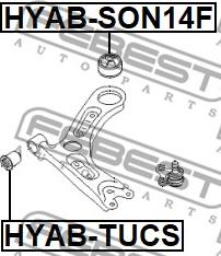 Febest HYAB-SON14F - Piekare, Šķērssvira www.autospares.lv