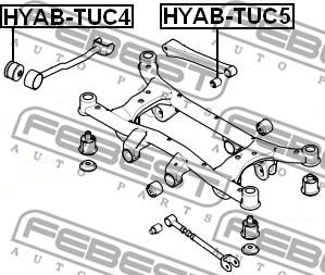 Febest HYAB-TUC5 - Piekare, Šķērssvira www.autospares.lv