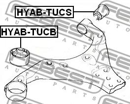 Febest HYAB-TUCS - Bush of Control / Trailing Arm www.autospares.lv