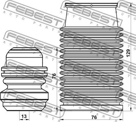 Febest HYSHB-SORF-KIT - Dust Cover Kit, shock absorber www.autospares.lv