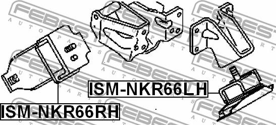 Febest ISM-NKR66RH - Piekare, Dzinējs www.autospares.lv