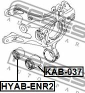 Febest KAB-037 - Piekare, Šķērssvira www.autospares.lv