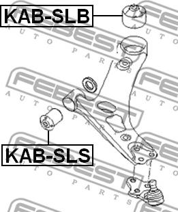 Febest KAB-SLB - Сайлентблок, рычаг подвески колеса www.autospares.lv