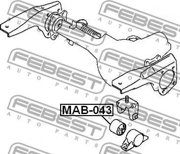 Febest MAB-043 - Piekare, Diferenciālis www.autospares.lv