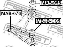 Febest MAB-056 - Piekare, Šķērssvira www.autospares.lv