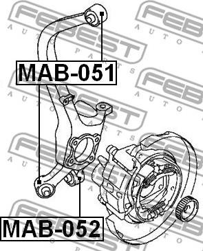 Febest MAB-051 - Piekare, Šķērssvira www.autospares.lv