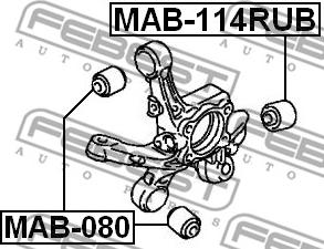 Febest MAB-114RUB - Piekare, Šķērssvira www.autospares.lv