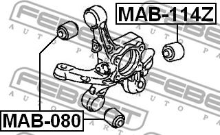 Febest MAB-114Z - Piekare, Šķērssvira www.autospares.lv