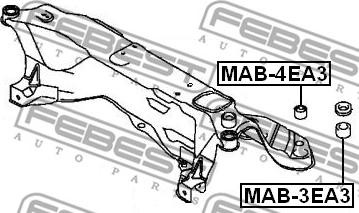 Febest MAB-4EA3 - Piekare, Tilta sija www.autospares.lv