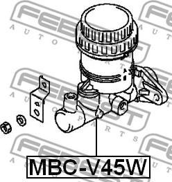 Febest MBC-V45W - Galvenais bremžu cilindrs www.autospares.lv