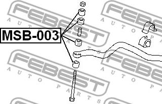 Febest MSB-003 - Piekare, Vārpstas statne www.autospares.lv