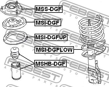 Febest MSS-DGF - Amortizatora statnes balsts autospares.lv