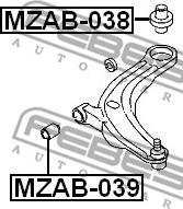 Febest MZAB-039 - Piekare, Šķērssvira www.autospares.lv