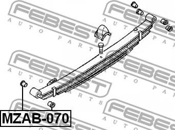 Febest MZAB-070 - Bukse, Lāgu atspere www.autospares.lv