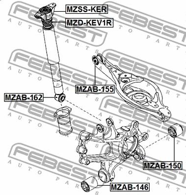 Febest MZD-KEV1R - Gājiena ierobežotājs, Atsperojums www.autospares.lv