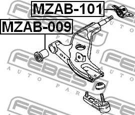 Febest MZAB-101 - Piekare, Šķērssvira www.autospares.lv