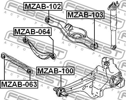 Febest MZAB-103 - Piekare, Šķērssvira www.autospares.lv