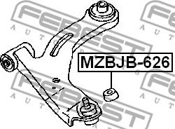 Febest MZBJB-626 - Remkomplekts, Balst / Virzošais šarnīrs autospares.lv