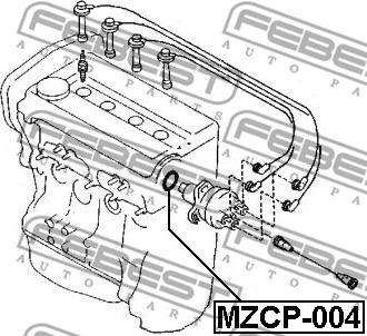 Febest MZCP-004 - Blīve, Aizdedzes sadalītājs www.autospares.lv