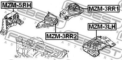 Febest MZM-5RH - Piekare, Dzinējs www.autospares.lv