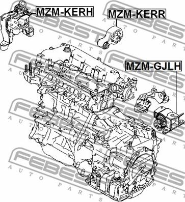 Febest MZM-KERH - Piekare, Dzinējs www.autospares.lv