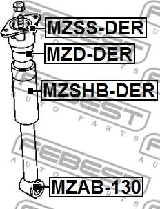 Febest MZSS-DER - Amortizatora statnes balsts www.autospares.lv