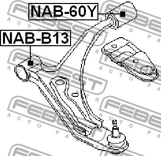 Febest NAB-60Y - Piekare, Šķērssvira www.autospares.lv