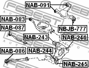 Febest NAB-091 - Bush of Control / Trailing Arm www.autospares.lv