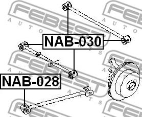 Febest NAB-028 - Piekare, Šķērssvira www.autospares.lv