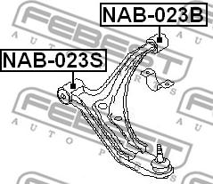 Febest NAB-023B - Piekare, Šķērssvira www.autospares.lv