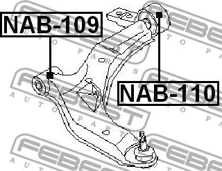 Febest NAB-109 - Piekare, Šķērssvira www.autospares.lv