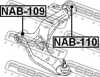 Febest NAB-110 - Piekare, Šķērssvira www.autospares.lv