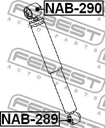 Febest NAB-290 - Bukse, amortizators www.autospares.lv