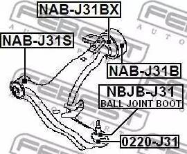 NTY ZTP-NS-058G - Bush of Control / Trailing Arm www.autospares.lv