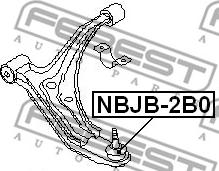 Febest NBJB-2B0 - Remkomplekts, Balst / Virzošais šarnīrs www.autospares.lv