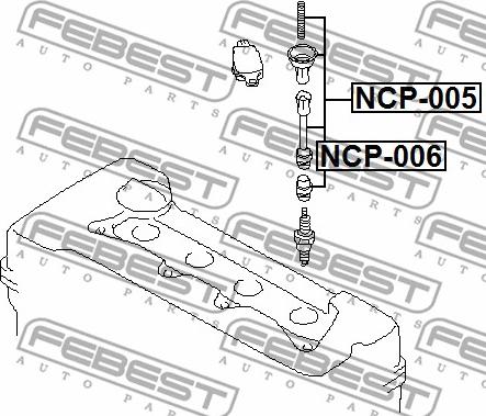 Febest NCP-006 - Kontaktspraudnis, Aizdedzes spole www.autospares.lv